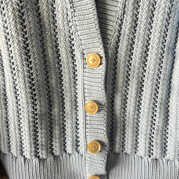 Haven Well Within Open Stitch Cardigan Button Down Sweater DewDrop Size XL EUC - Picture 4 of 7